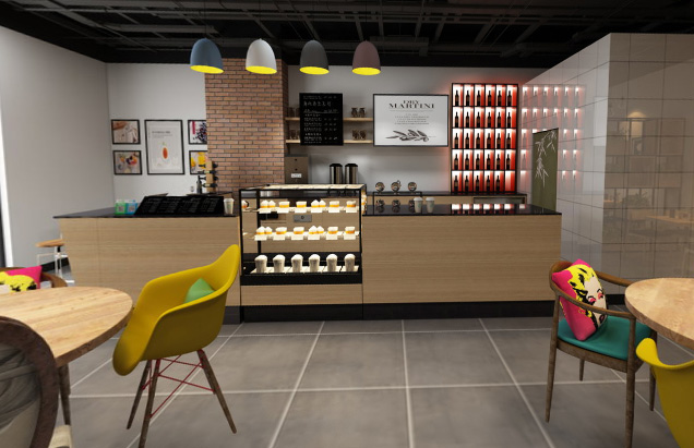 現(xiàn)代風格奶茶店裝修設(shè)計案例