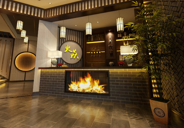 杭州下城區(qū)《火炎》火鍋店裝修設(shè)計風格