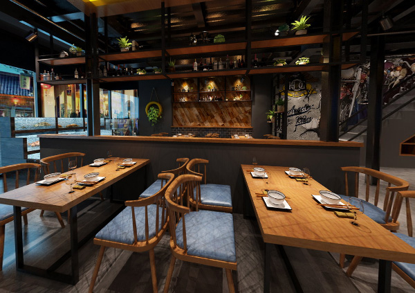 杭州《阿貴燒烤店》裝修設(shè)計風格