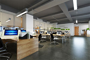 280方工業風辦公室裝修設計全景圖片