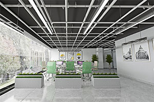 商貿(mào)公司辦公室裝修設計全景圖