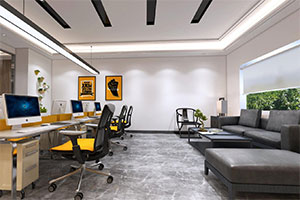 杭州680方現(xiàn)代簡約辦公室裝修設計全景圖