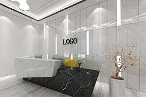 現(xiàn)代科技公司辦公室裝修設計全景圖