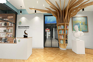 文化藝術(shù)培訓(xùn)學(xué)校大廳裝修效果圖