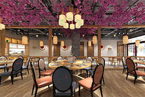 湘菜館餐飲店裝修設計全景案例