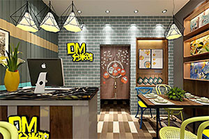 炸雞店餐飲店裝修設(shè)計全景