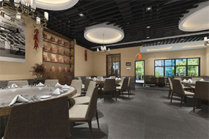 上饒人家餐飲店裝修設(shè)計全景