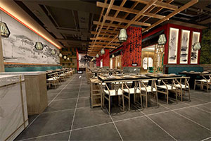 800方中式餐飲空間裝修設(shè)計全景案例