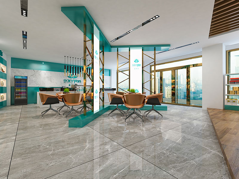 簡約現代大型美容院裝修設計效果